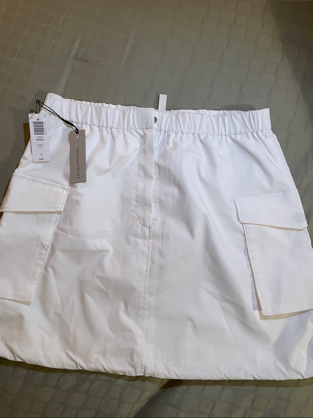 Aritzia White Cargo Utility Mini Skirt